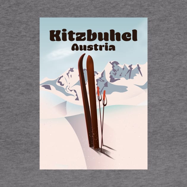 Kitzbuhel Austrian ski poster by nickemporium1